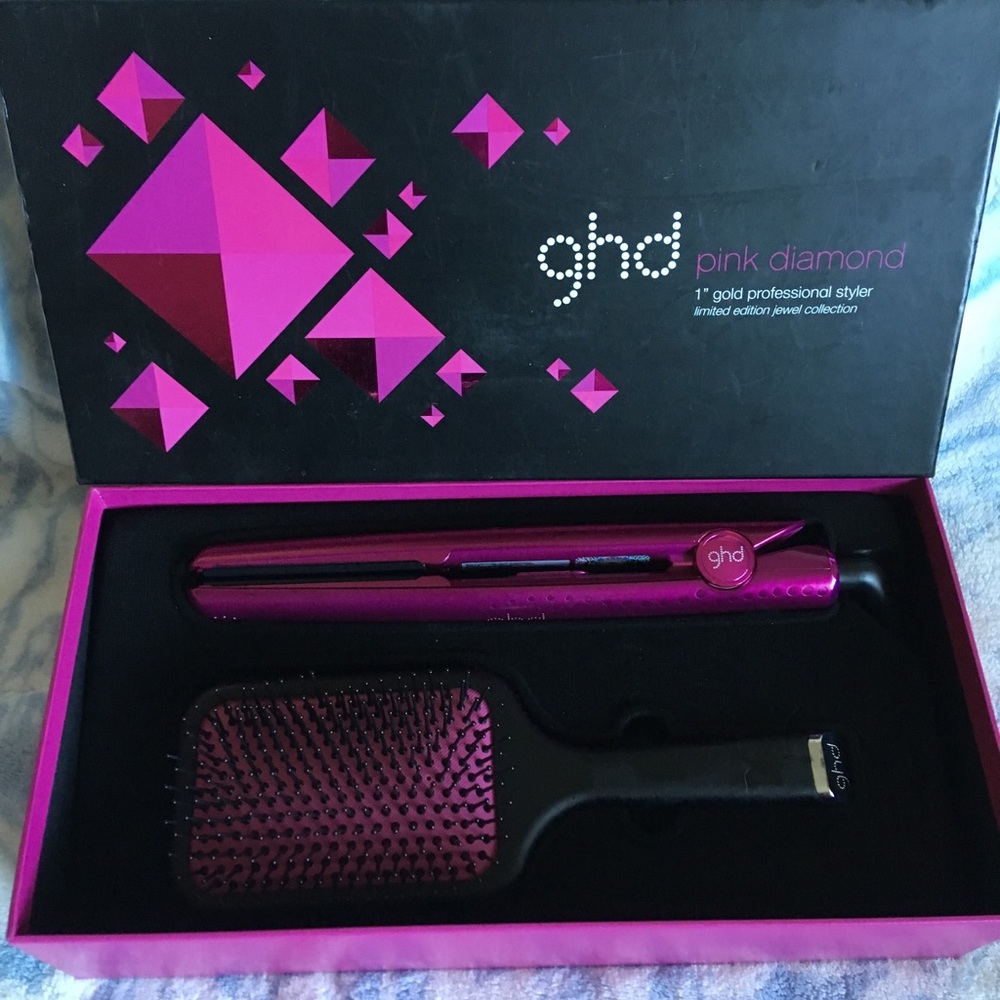 New- GHD Pink Diamond 1”gold styler